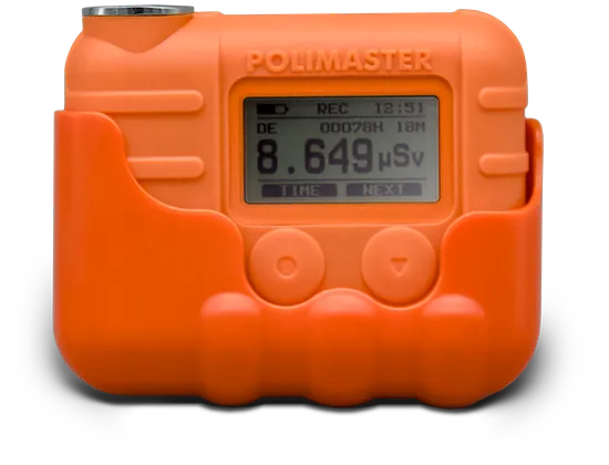 polisimeter erb with battery electronic personal dosimeter by polimaster front view