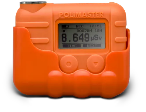 polisimeter erb with battery electronic personal dosimeter by polimaster front view